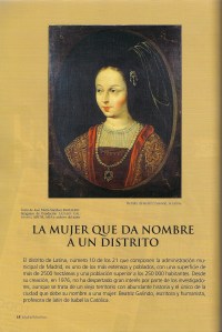 La Latina, la mujer que da nombre a un distrito