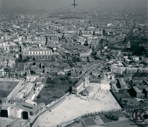 Vista aérea colegio Santa Rita y Carabanchel Bajo (1970)