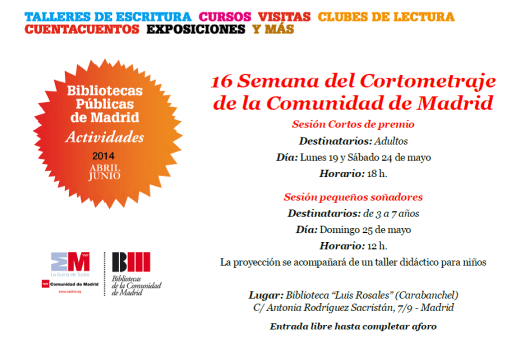 16 Semana del Cortometraje de la Comunidad de Madrid
