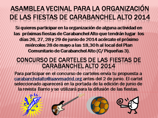 ASAMBLEA VECINAL PARA LA ORGANIZACIÓN DE LAS FIESTAS