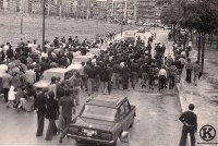 Manifestación en calle Camino de las Cruces (años 70)