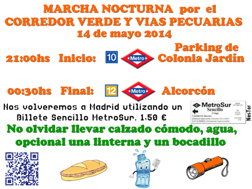 Marcha nocturna corredor verde y vias pecuarias juan garcia