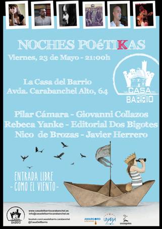 Noches poeticas 23 de mayo