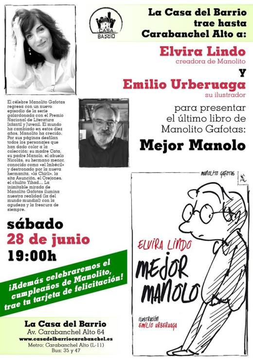 Casa del Barrio Elvira Lindo 20 aniversario Manolito Gafotas
