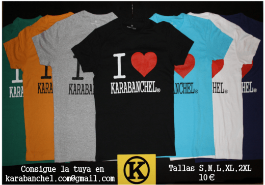 Anuncio Camisetas con manga I love Karabanchel