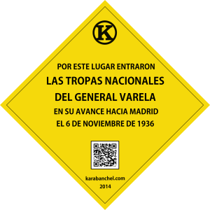 Placa 4 GIRADA. Tropas nacionales del General Varela