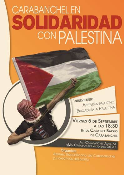 Acto Carabanchel en solidaridad con Palestina Casa del Barrio