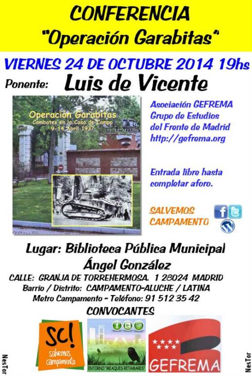 Conferencia Operación Garabitas Aluche