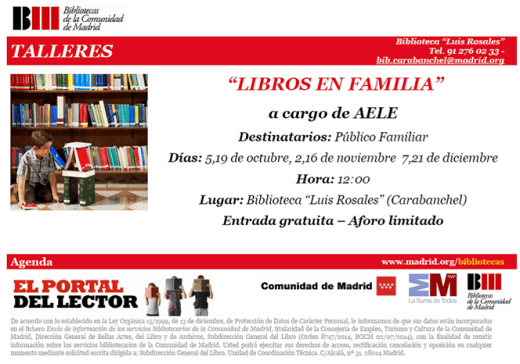 Libros en familia AELE biblioteca Luis rosales