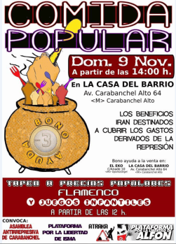 Comida popular casa del barrio