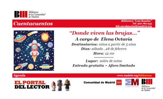 Cuentacuentos Biblioteca Luis Rosales 20 de febrero