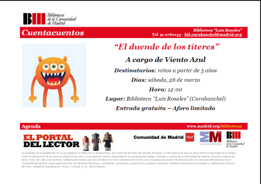 Cuentacuentos Biblioteca Luis Rosales