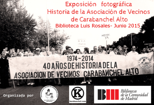 Cartel exposición fotográfica 40 años de historia de la Asociación de Vecinos Biblioteca Luis Rosales (1)