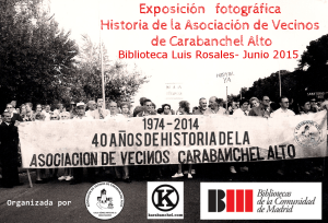 Cartel exposición fotográfica 40 años de historia de la Asociación de Vecinos Biblioteca Luis Rosales (1)