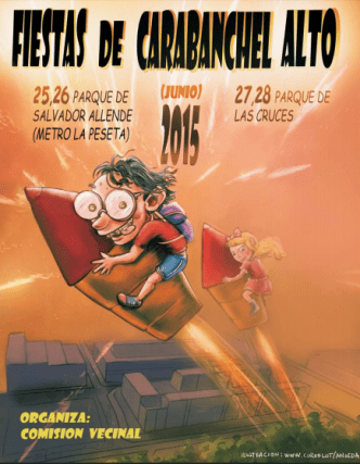 Cartel  FIESTAS DE CARABANCHEL ALTO JUNIO 2015