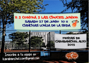 Cartel VII 3 contra 3 Las Cruces JUNIOR 2015