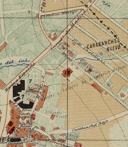 Colonia de la Prensa en el plano de Facundo Cañada (1900)