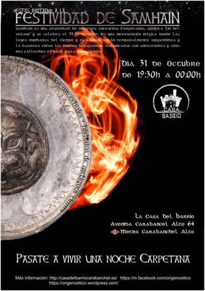 Fiesta de Samhaín Carpetana en la Casa del Barrio el 31 de octubre