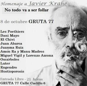 Homenaje a Javier Krahe en la Gruta 77 el 8 de octubre