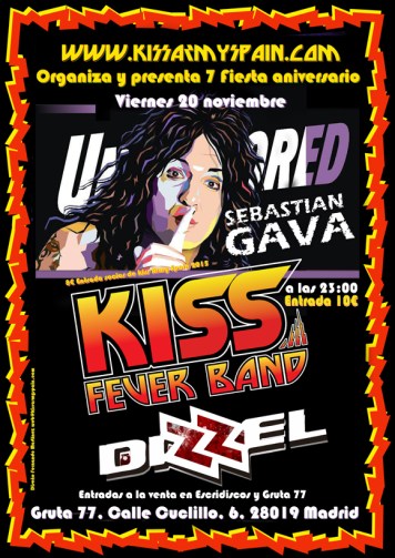 Fiesta aniversario de Kiss Army Spain hoy en el Gruta 77