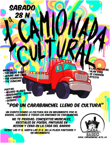 Primera camionada cultural el 28 de noviembre