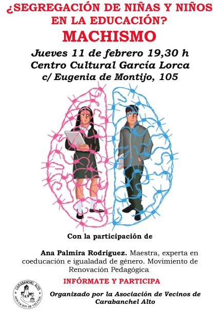 Cartel Acto 11F Segregación en la escuela