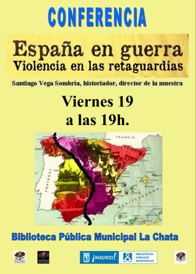 Conferencia España en guerra, violencia en las retaguardias el viernes 19 de febrero en la biblioteca La Chata