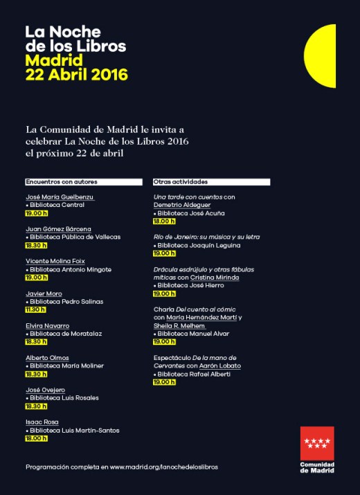 Encuentro con Javier Ovejero el 22 de abril en la biblioteca Luis Rosales