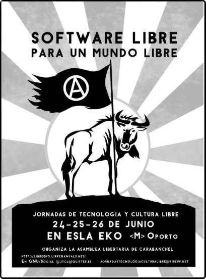 Jornadas de Tecnologia y Cultura Libre el 24, 25 y 26 de junio en el EKO