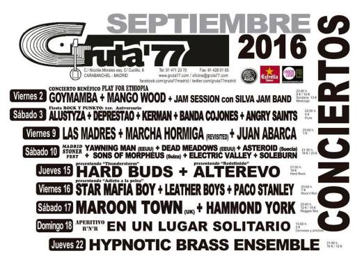 Programación Septiembre Gruta 77