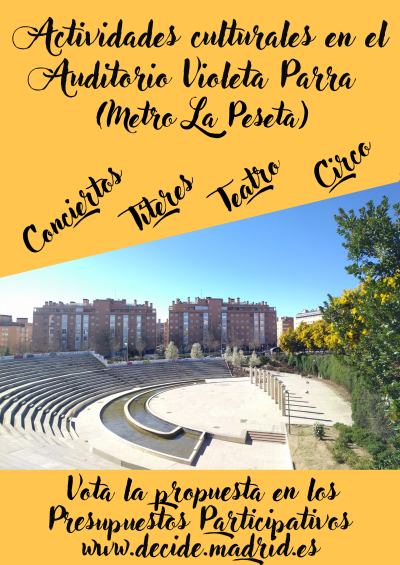 Actividades culturales auditorio Violeta Parra